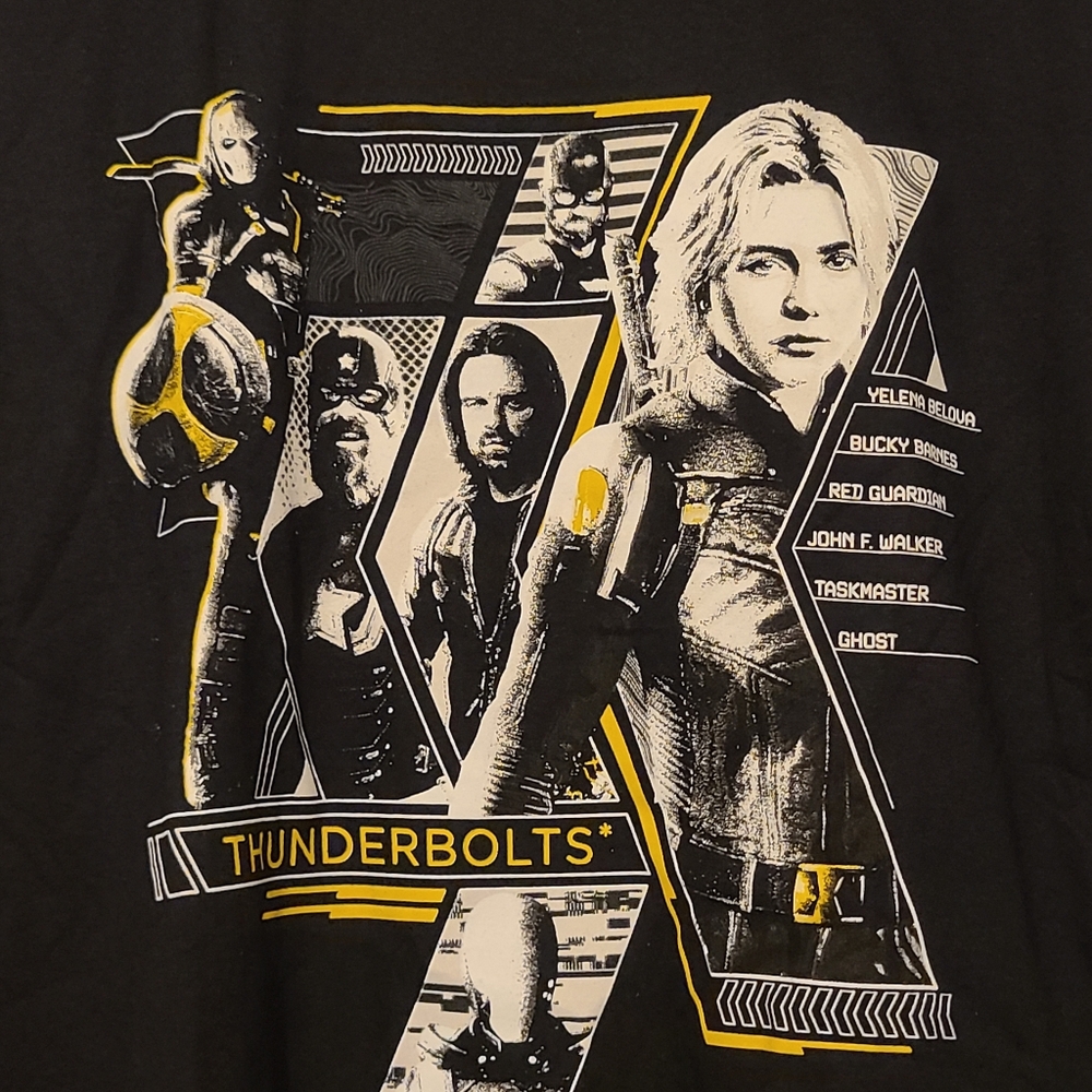 Size MEDIUM Marvel Thunderbolts Black T-Shirt
